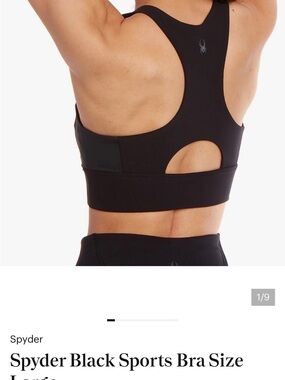 GUC Spyder Black Racerback Cutout Sports Bra. Clean, smoke free home